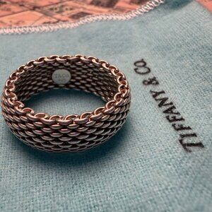 Tiffany sterling Somerset mesh ring - size 10.25